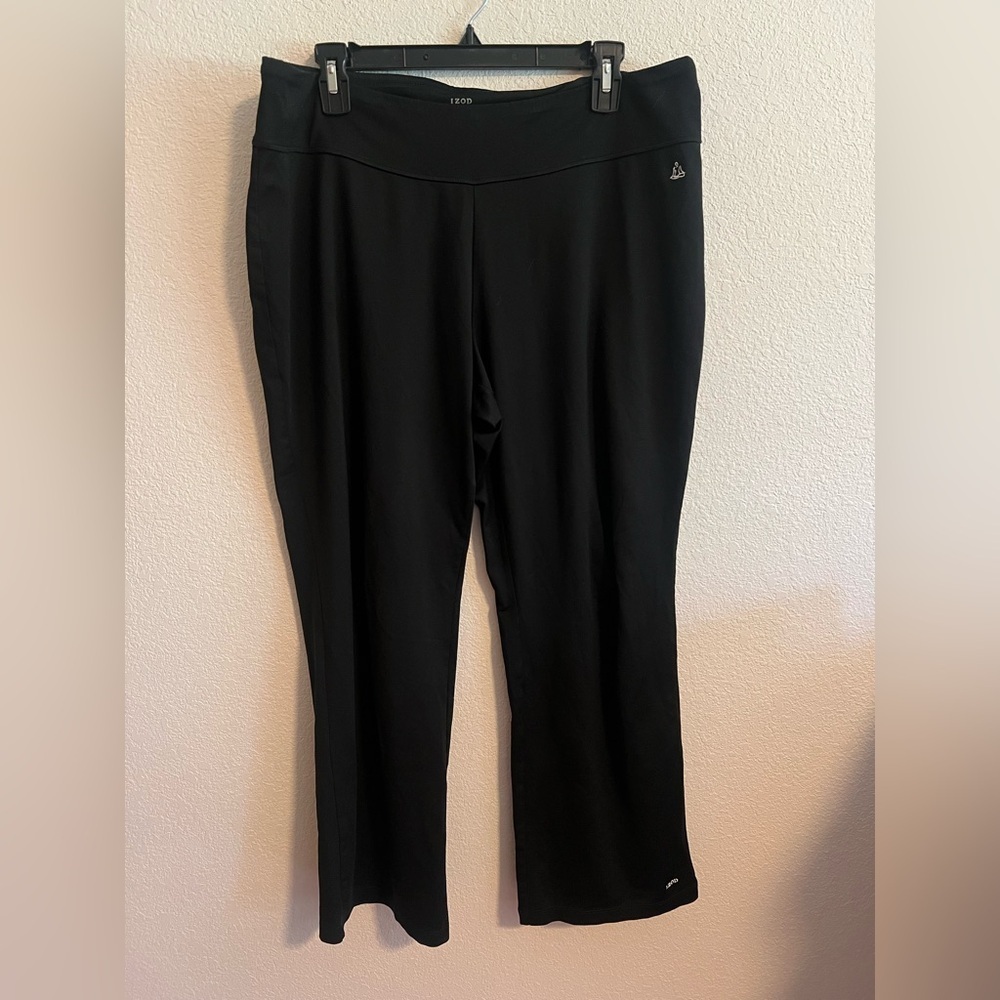 Izod Black Yoga Pants Size Large - Picture 2 of 8